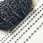 Load image into Gallery viewer, Dyed Sapphire Oxidized Wire Chain.