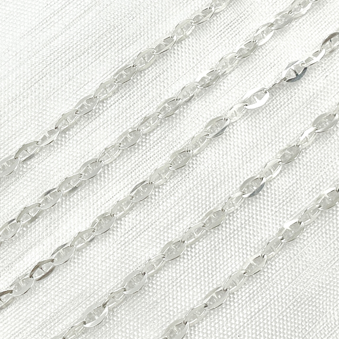 925 Sterling Silver Flat Marina Link Chain