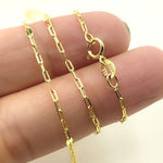 Load image into Gallery viewer, 040FL83T5. 14K Solid Gold Diamond Cut Paperclip Mirror Marina Link Chain