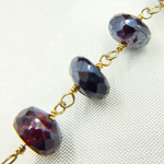 Load image into Gallery viewer, Coated Garnet Gold Plated Wire Chain.