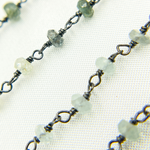 Load image into Gallery viewer, Moss Aquamarine Oxidized Wire Chain.