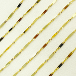 Load image into Gallery viewer, 14K Solid Yellow Gold Bars and Singapore Chain