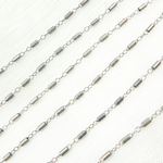 Load image into Gallery viewer, Oxidized Sterling Silver Fancy Tube Link Chain