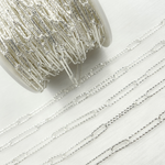 Load image into Gallery viewer, 925 Sterling Silver Hammered Paperclip Link Chain.