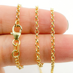 Load image into Gallery viewer, 22OBL07O. 14K Solid Gold Rolo Chain