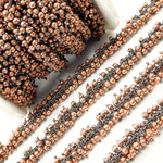 Load image into Gallery viewer, Cooper Pyrite Closer Cluster Dangle Oxidized Wire Chain.