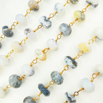 Load image into Gallery viewer, Dendrite Opal Gold Plated Wire Chain