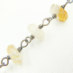 Load image into Gallery viewer, Golden Rutile Oxidized Wire Chain.