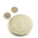 Load image into Gallery viewer, 14K Solid Gold and Diamonds Circle Earrings.