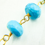 Load image into Gallery viewer, Turquoise Gold Plated Wire Chain