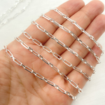Load image into Gallery viewer, Sterling Silver Diamond Cut Paperclip Link Chain