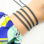Load image into Gallery viewer, Black Rhodium Matt 925 Sterling Silver Curb Chain