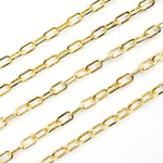 Load image into Gallery viewer, Gold Plated 925 Sterling Silver Round Paper Clip Chain.