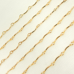 Load image into Gallery viewer, 14K Gold Filled Curved Bar Link Chain.
