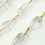 Load image into Gallery viewer, Crystal Tear Drop Gold Plated Wire Chain