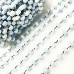 Load image into Gallery viewer, Blue Opal Rondel Oxidized Wire Chain