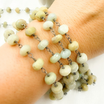 Load image into Gallery viewer, Coated Cats Eye Oxidized Wire Chain