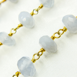 Load image into Gallery viewer, Natural Chalcedony Gold Plated Wire Chain