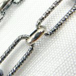 Load image into Gallery viewer, Oxidized Sterling Silver Diamond Cut Paperclip Chain