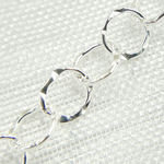 Load image into Gallery viewer, Sterling Silver Hammered Circle Chain