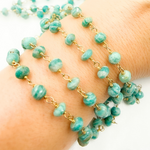 Load image into Gallery viewer, Amazonite Gold Plated Wire Chain