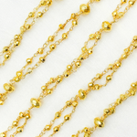 Load image into Gallery viewer, Golden Pyrite Gold Plated Double Wire Chain.
