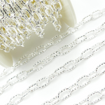 Load image into Gallery viewer, Sterling Silver Round Diamond Cut Paperclip Chain
