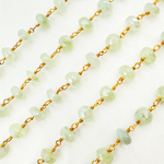 Load image into Gallery viewer, Coated Prehnite Gold Plated Wire Chain