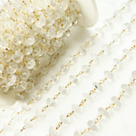 Load image into Gallery viewer, Crystal Round Shape Gold Plated Wire Chain