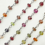 Load image into Gallery viewer, Multi Sapphire Tunduru Oxidized Wire Chain. MSA8