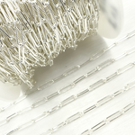 Load image into Gallery viewer, 925 Sterling Silver Paperclip Hammered Link Chain.