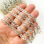 Load image into Gallery viewer, 925 Sterling Silver Flat Curb Link Chain