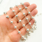 Load image into Gallery viewer, Silver Pyrite 925 Sterling Silver Wire Chain