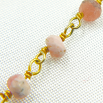 Load image into Gallery viewer, Rhodochrosite Gold Plated Wire Chain