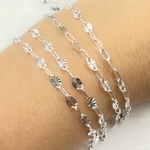 Load image into Gallery viewer, Sterling Silver Diamond Cut Marina & Smooth Oval Link Chain