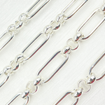 Load image into Gallery viewer, 925 Sterling Silver Hollow Paperclip and Rolo Link Chain.