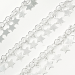 Load image into Gallery viewer, 925 Sterling Silver Dangle 5mm Star Chain
