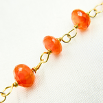Load image into Gallery viewer, Carnelian Gold Plated Wire Chain.