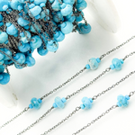 Load image into Gallery viewer, Turquoise Oxidized Connected Wire Chain.