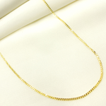 Load image into Gallery viewer, 14K Solid Yellow Gold Flat Curb Chain