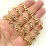 Load image into Gallery viewer, Gold Plated Sterling Silver Puff Marina Link Chain