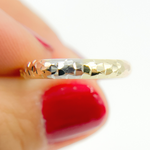 Load image into Gallery viewer, 14K Gold Diamond Cut Tri-Color Hoop Earrings.