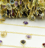 Load image into Gallery viewer, Multi Gemstone Mix Shape Dangle Wire Chain.