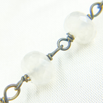 Load image into Gallery viewer, Coated Natural Chalcedony Oxidized Wire Chain