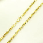 Load image into Gallery viewer, 14K Solid Yellow Gold Diamond Cut Marina Style Link Chain