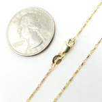 Load image into Gallery viewer, 14K Solid Gold Diamond Cut Bar Chain.