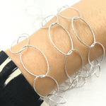 Load image into Gallery viewer, Y26SS. Sterling Silver Diamond Cut Oval Link Chain