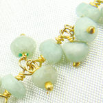 Load image into Gallery viewer, Amazonite Cluster Dangle Gold Plated Wire Chain.