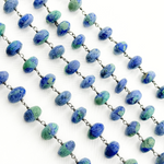 Load image into Gallery viewer, Azurite Malachite Oxidized Wire Chain.
