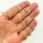 Load image into Gallery viewer, Peach Color Cubic Zirconia Pear Shape Dangle Chain